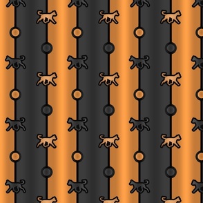 Ibizan hound Bead Chain - rust black