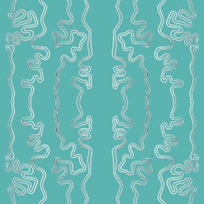 wavy lines vertical - colormap W16 green-turquoise