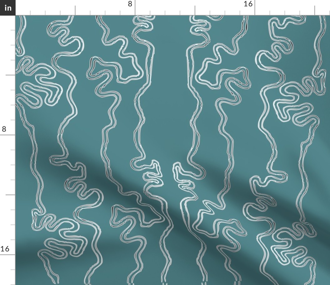 Wavy lines vertical - colormap Z17 grey-bluegreen