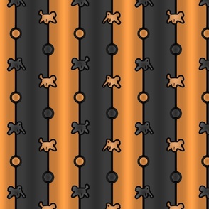 Portuguese water dog Bead Chain - rust black