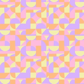 Colour blocks Organic Geometric Regular Scale pastel orange purple yellow pink Jac Slade