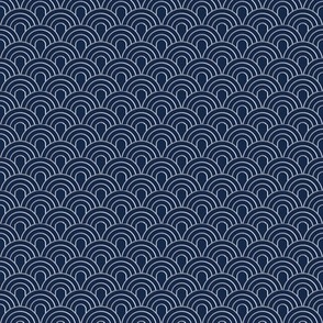 Glam Medallions - Gray and Navy Blue