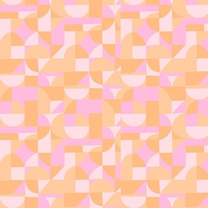 Colour blocks Organic Geometric Regular Size pastel orange pink Jac Slade