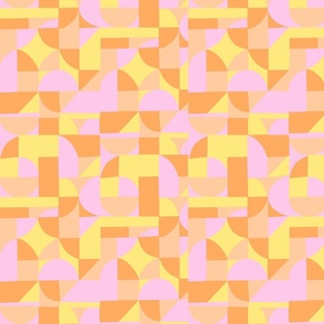 Colour Blocks Organic Geometric Regular Size pink orange yellow Jac Slade