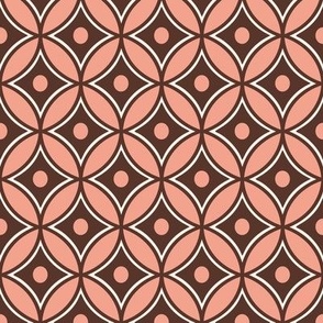 Midtown Grille: MCM Coral & Coppertone Geometric, Diamonds