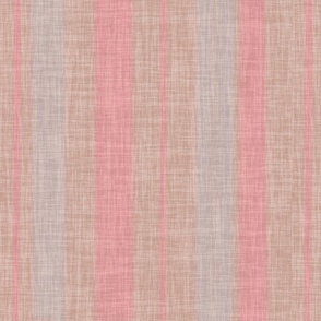 textile-Japanese coralish stripes Linen solid