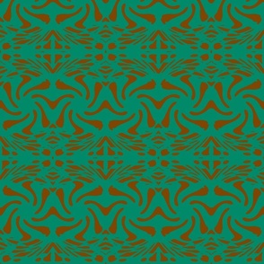 Teal and Brown Abstract 