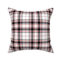 Tartan Plaid - Unprinted White with Black and Red