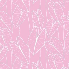 SMALL Pastel Summer - poi-fect elephant ear leaf_ cotton candy pink