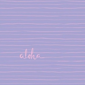 pastel summer - aloha stripe - lilac and cotton candy