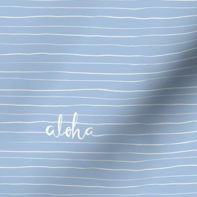 pastel summer - aloha stripe - sky blue