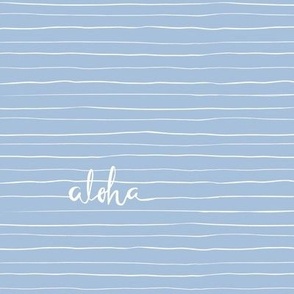 pastel summer - aloha stripe - sky blue