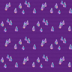 Raining Poppies Purple Medium