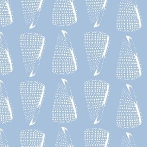 Pastel Summer - cone shells_ sky blue