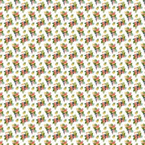 tropical print with birds toucan and parrot