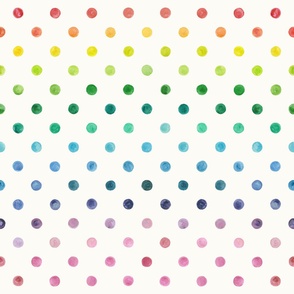 Large - Rainbow watercolor dots 
