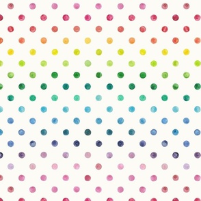 Rainbow watercolor dots - small