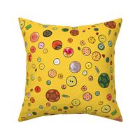 Sewing buttons - yellow