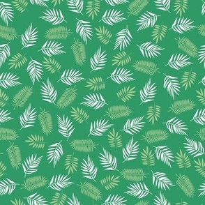 Palm Leaves // Normal Scale // Tropical Moody // Green Background // Summer Time