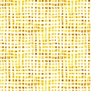 Irregular Watercolor Checker - Sunny Yellow