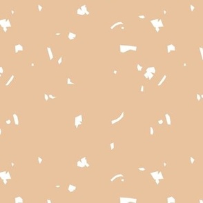 Minimalist paper shards abstract cut geometric shapes boho confetti design neutral nursery white on camel cream