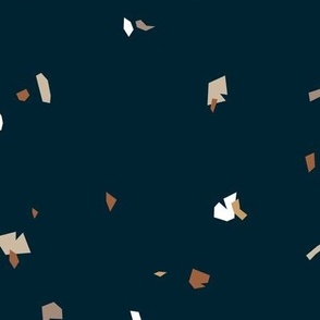 Minimalist paper shards and chips abstract cut geometric shapes boho confetti design neutral nursery beige caramel rust navy blue night winter