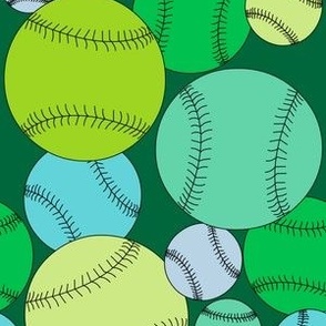  Baseballs  Petal Solid Color Coordinates  Emerald