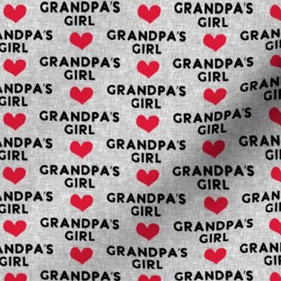 Grandpa's girl - red/grey - C22