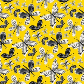 Butterflies ~ on yellow