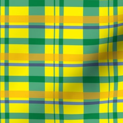 Garden Party Tartan (Green Orange Blue Yellow Tartan)