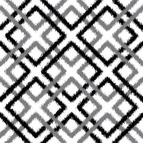 Weave Ikat _ Black and Gray