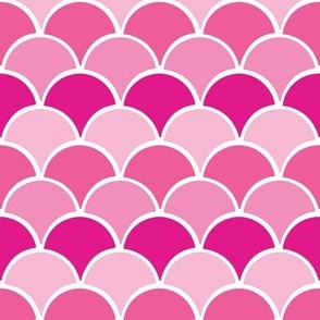 Mermaid Scallop tile Pink pattern