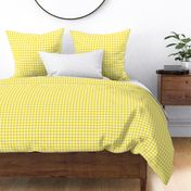 Yellow gingham check half inch squares