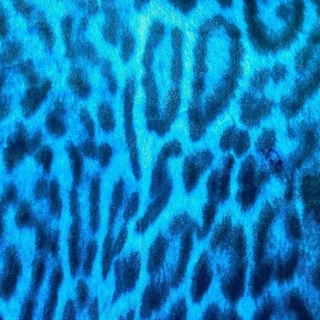 Blue leopard mirror repeat