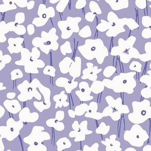  Anna / medium scale / purple abstract sweet playful floral pattern design 