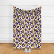  purple and yellow large  Scale  Outline Flower