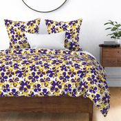  purple and yellow large  Scale  Outline Flower