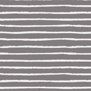 Stripes / small scale / charcoal brown simple geo minimal organic stripes