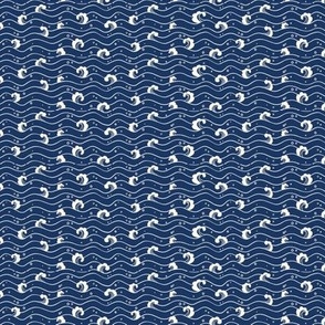 Mini Waves in Dark Blue Background