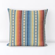 Southwest Desert Blanket Vertical Stripes - Serape inspired in bright colors