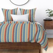 Southwest Desert Blanket Vertical Stripes - Serape inspired in bright colors