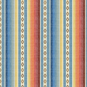 Southwest Desert Blanket Vertical Stripes - Serape inspired in bright colors