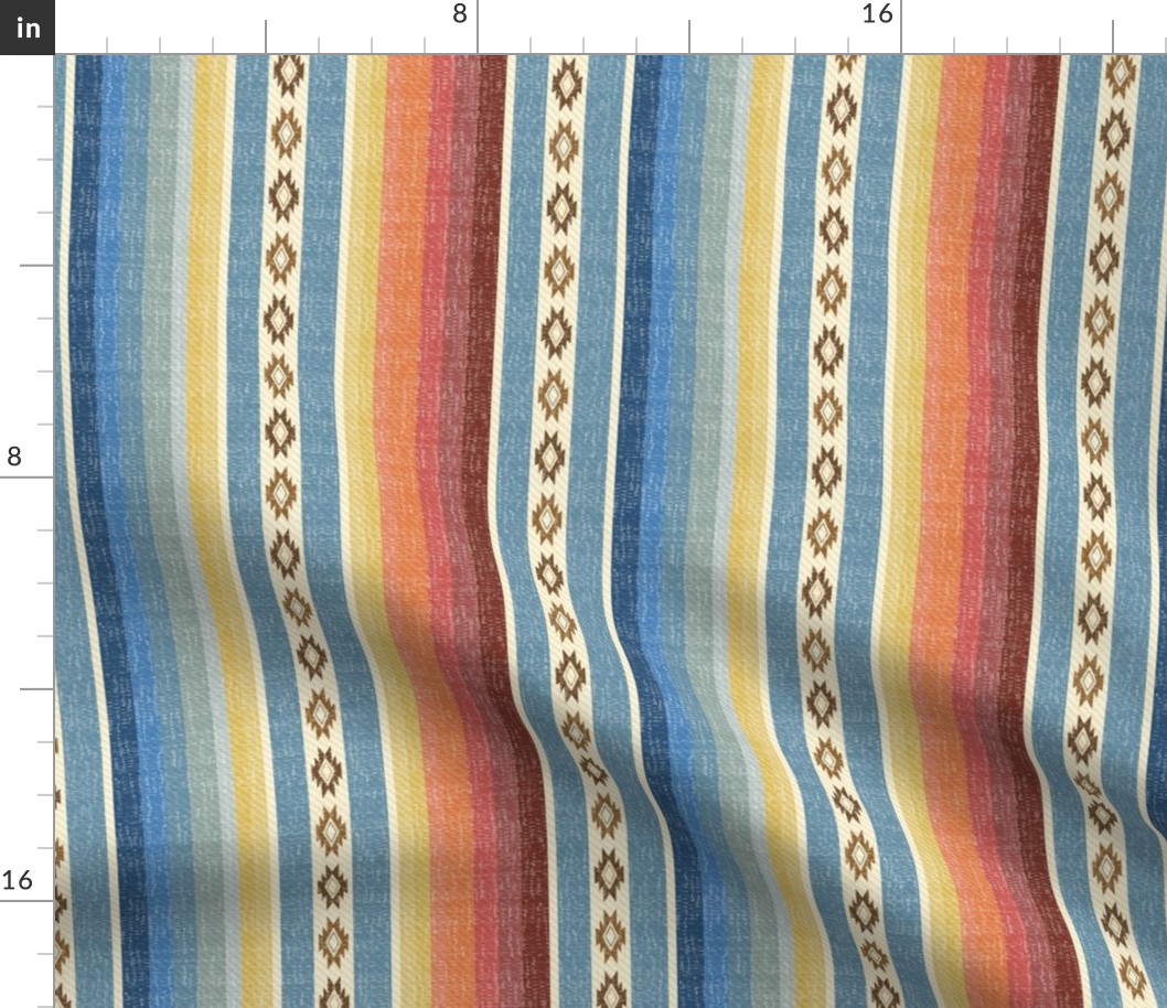 Southwest Desert Blanket Vertical Stripes - Serape inspired in bright colors