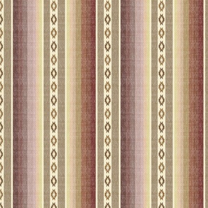 Southwest Desert Blanket Vertical Stripes - Serape inspired in desert earthen tones.