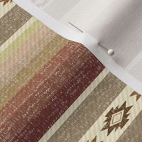 Southwest Desert Blanket Horizontal Stripes - Serape inspired in desert earthen tones.