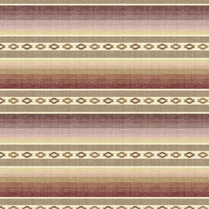 Southwest Desert Blanket Horizontal Stripes - Serape inspired in desert earthen tones.