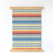 Southwest Desert Blanket Horizontal Stripes - Serape inspired in bright colors