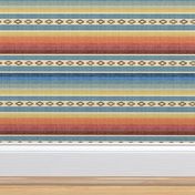 Southwest Desert Blanket Horizontal Stripes - Serape inspired in bright colors