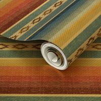 Southwest Desert Blanket Horizontal Stripes - Serape inspired in bright colors