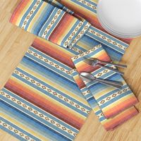 Southwest Desert Blanket Horizontal Stripes - Serape inspired in bright colors